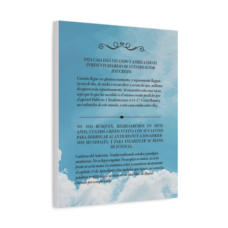 Spanish Version Revelation Cloud 16" X 20"