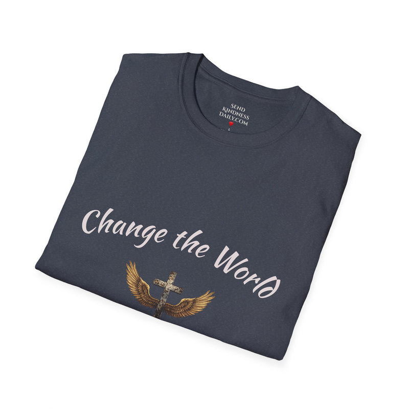 Change the World T-Shirt - Kindness Apparel, Inspirational Tee, Gift for Friends, Motivational Top, Unisex Shirt