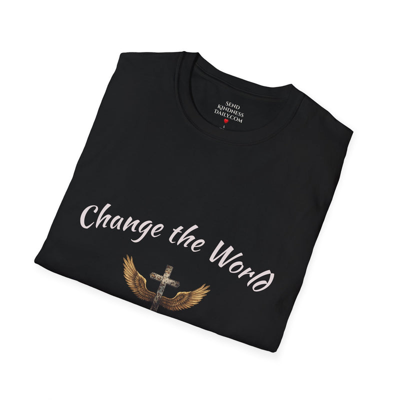 Change the World T-Shirt - Kindness Apparel, Inspirational Tee, Gift for Friends, Motivational Top, Unisex Shirt