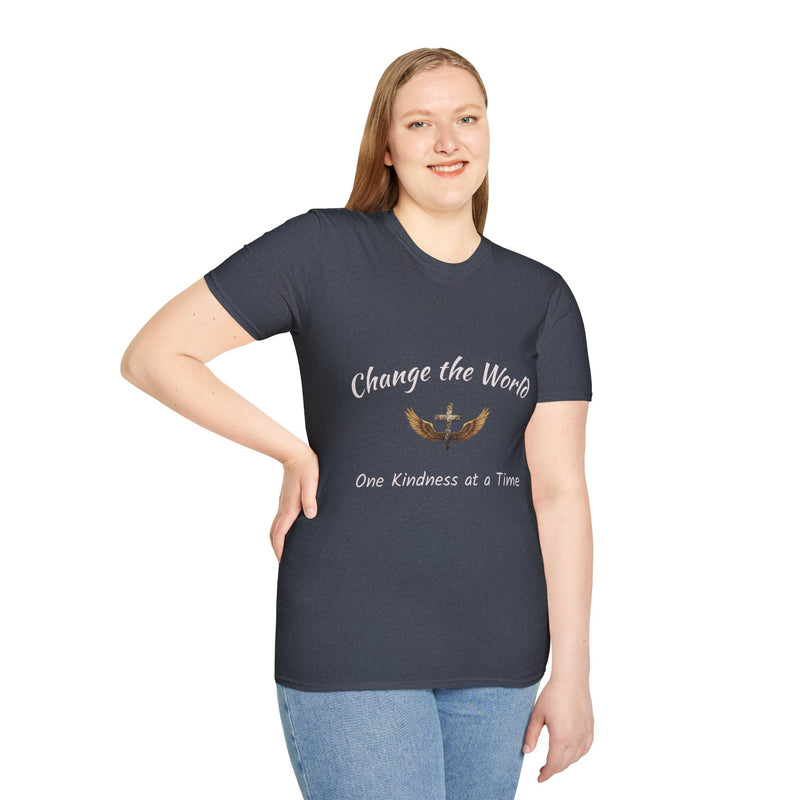 Change the World T-Shirt - Kindness Apparel, Inspirational Tee, Gift for Friends, Motivational Top, Unisex Shirt