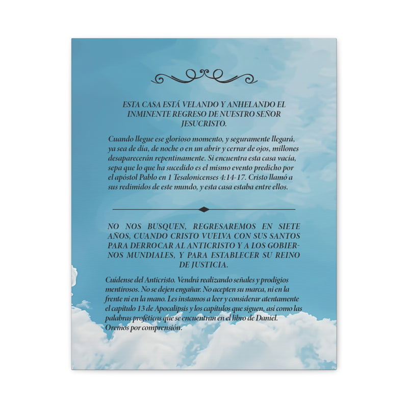 Spanish Version Revelation Cloud 16" X 20"